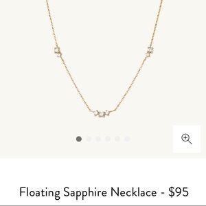 Mejuri floating sapphire crystal necklace